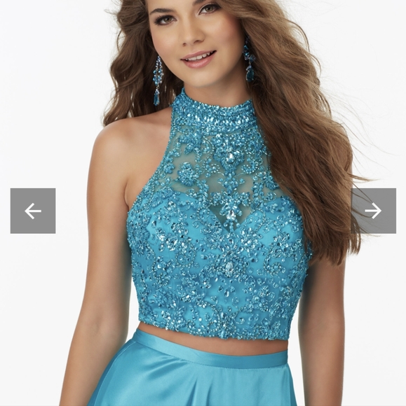 Purple Two-Piece Prom / Pageant Gown - Picture 3 of 6